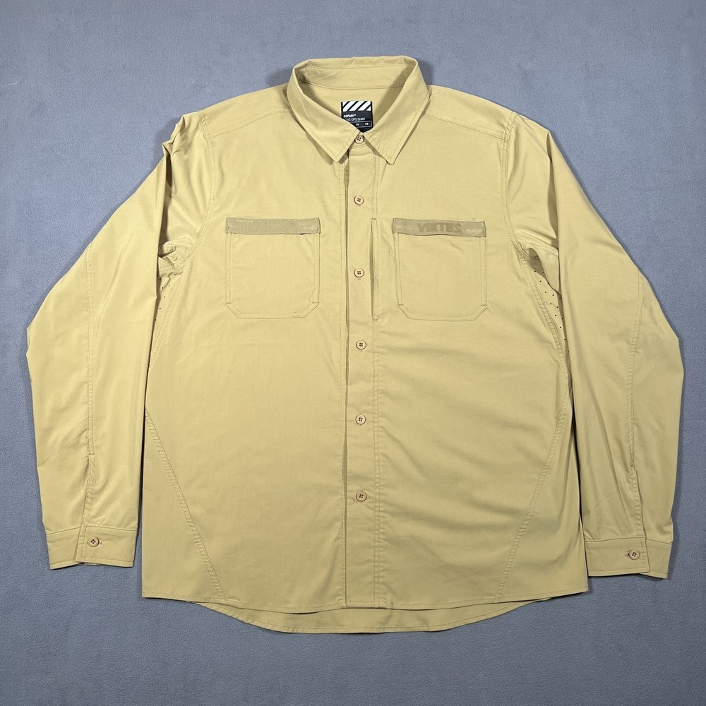 Viktos SOFARI Long Ops Shirt‎ Men's XL Khaki Tactical Button Up Breathable